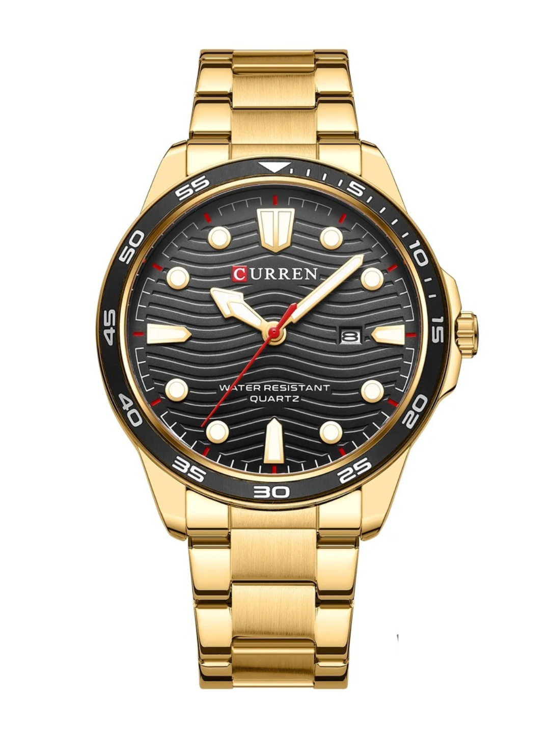 Relógio Masculino pulseira prata Freimolt Clou fundo preto 40mm