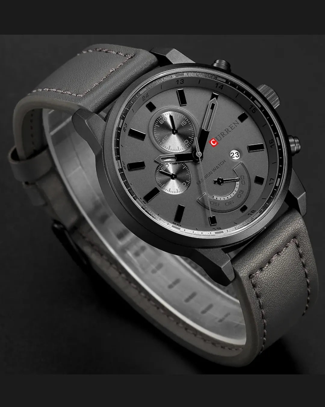 Relógio Masculino Pulseira de Couro Vintruos Marrom