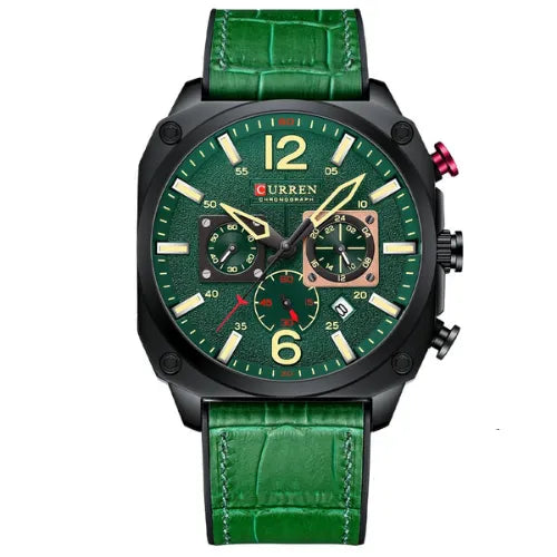 Relógio masculino de Pulseira de couro triaton flect Cinza