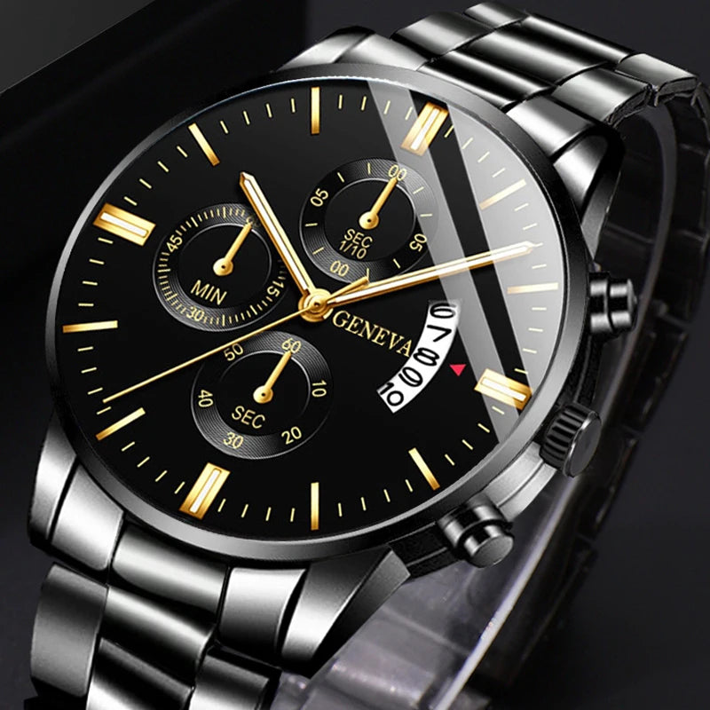 Relógio masculino Preto Fosco Vanglore Geneva 40mm