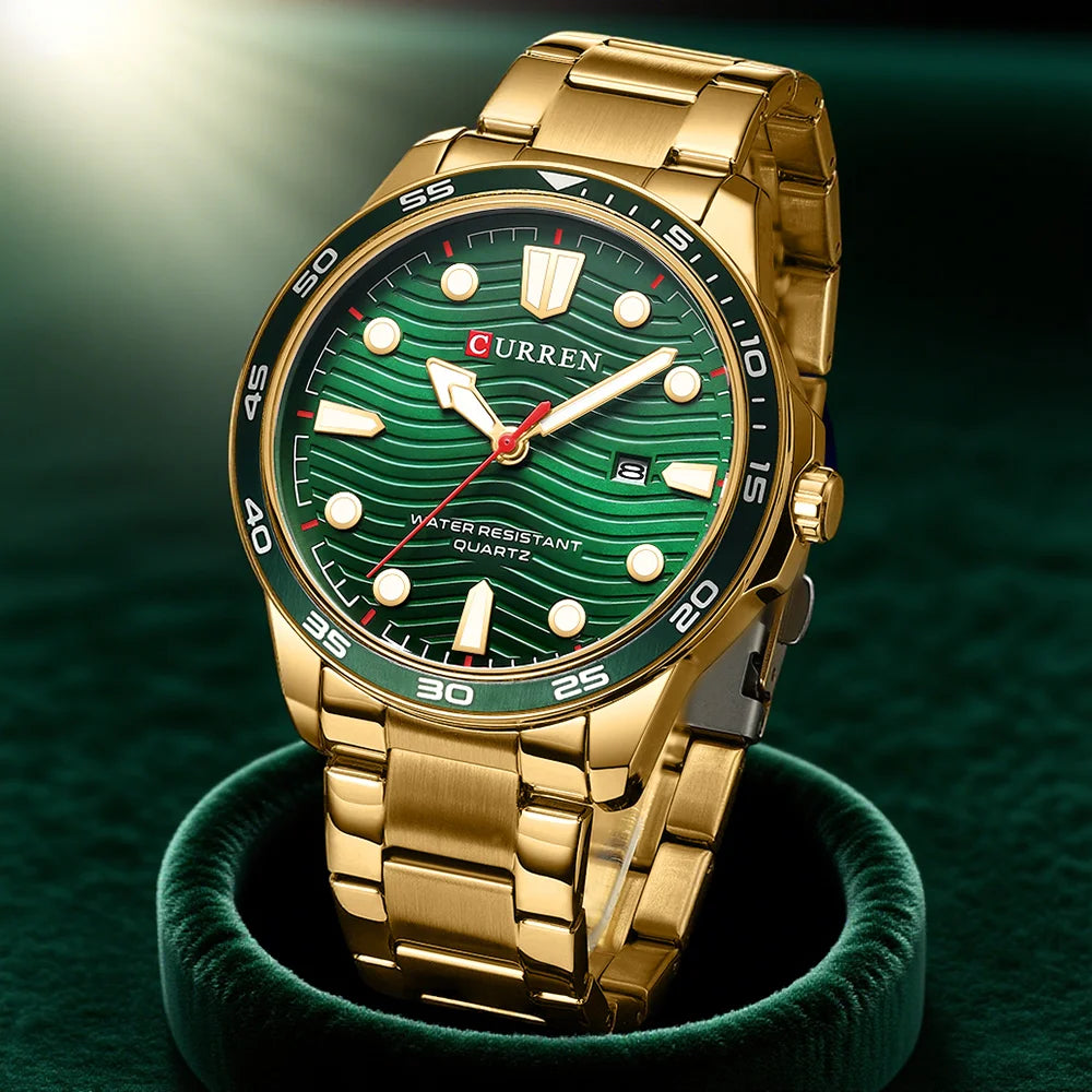 Relógio Masculino pulseira prata Freimolt Clou fundo preto 40mm