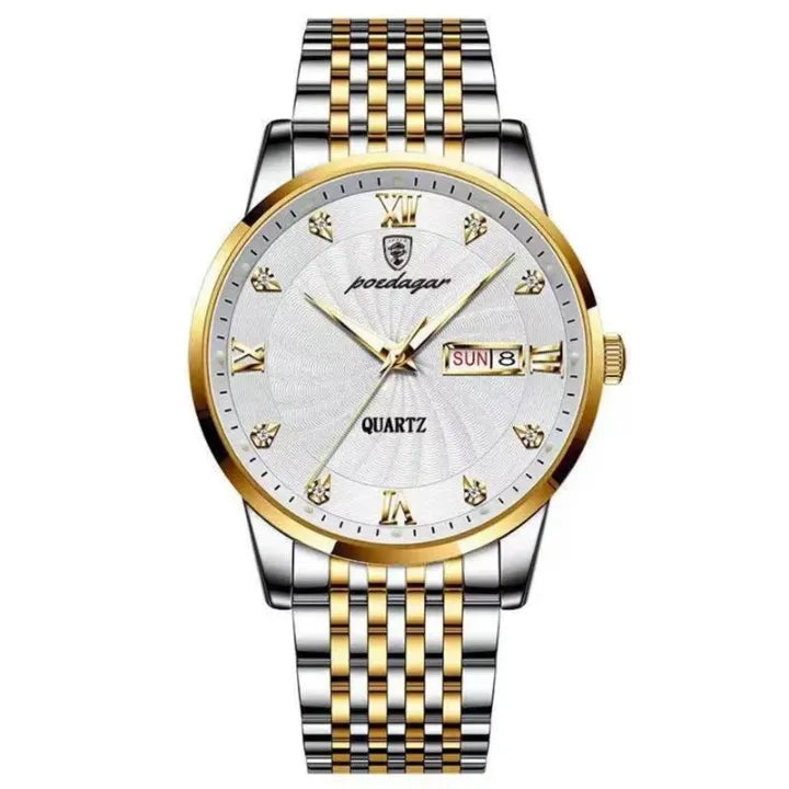 Relógio Masculino Podegar Premium Luxo de Aço Inoxidável + Brinde (Exclusivo).