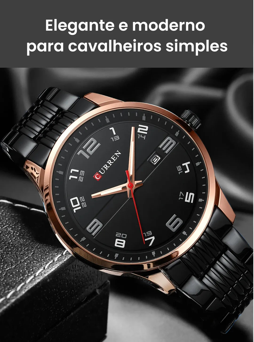 Relógio de pulso masculinos Curren Business quartzo