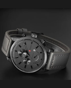 Relógio Masculino Pulseira de Couro Vintruos Marrom