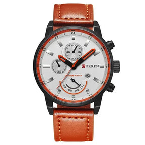 Relógio Masculino Pulseira de Couro Vintruos Marrom