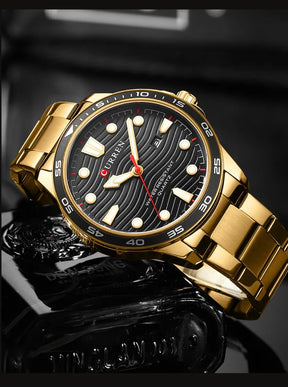 Relógio Masculino pulseira prata Freimolt Clou fundo preto 40mm