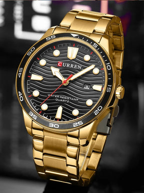 Relógio Masculino pulseira prata Freimolt Clou fundo preto 40mm
