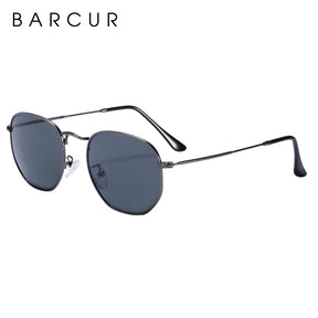 Óculos de sol refletivos Barcur hexagonal Smith Black