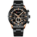 Relógio Masculino Pulseira Preta Curren Harlem Silver 40mm.