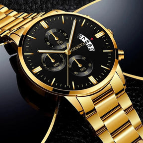 Relógio masculino Preto Fosco Vanglore Geneva 40mm