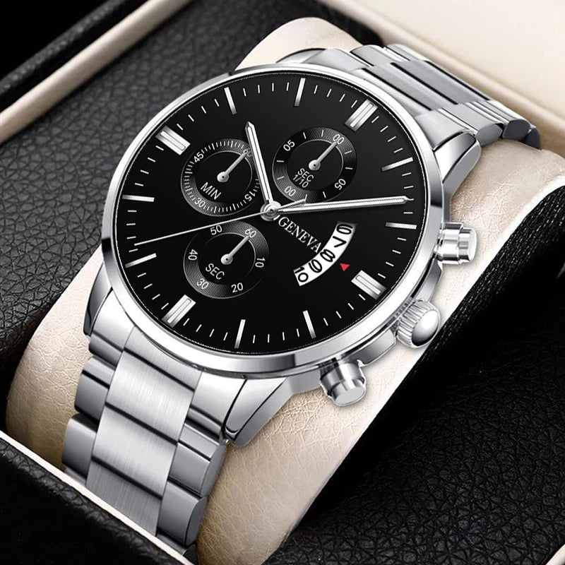 Relógio masculino Preto Geneva 40mm