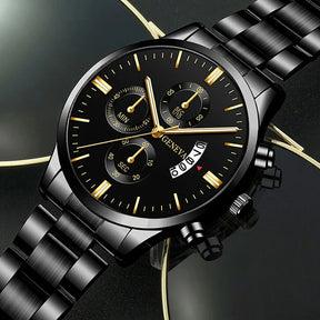 Relógio masculino Preto Fosco Vanglore Geneva 40mm