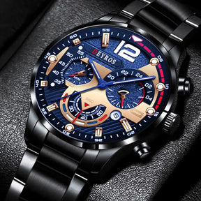 Relógio Masculino Preto Deyros Stylish Black Hill 40mm