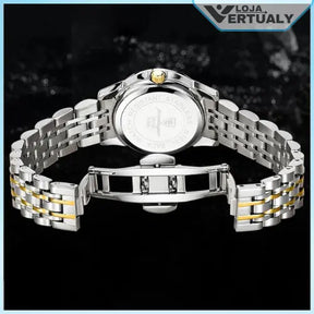 Relógio Masculino Podegar Premium Luxo de Aço Inoxidável + Brinde (Exclusivo).