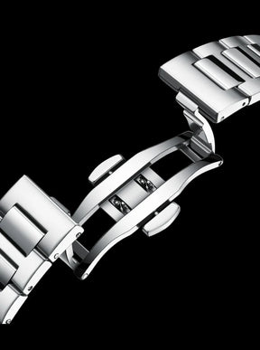 Relógio Masculino Pulseira Prata Presidentti Blue Silver 40mm