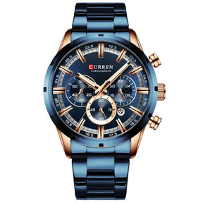 Relógio Masculino Pulseira Preta Curren Harlem Silver 40mm.