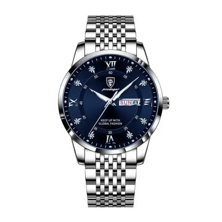 Relógio Masculino Podegar Premium Luxo de Aço Inoxidável + Brinde (Exclusivo).