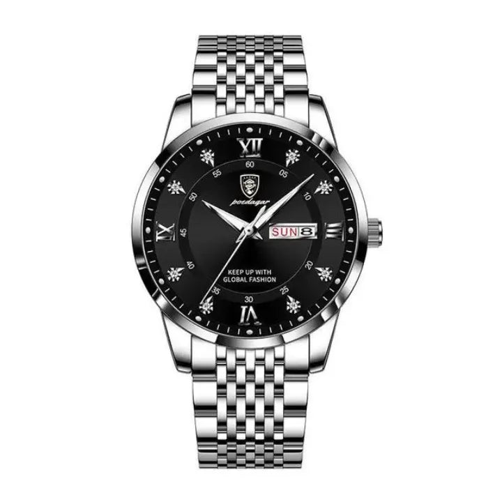 Relógio Masculino Podegar Premium Luxo de Aço Inoxidável + Brinde (Exclusivo).