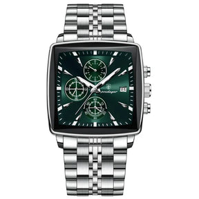 Relógio de Pulso Masculino Quadrado Podegar Elegancy Esporte Luminoso.